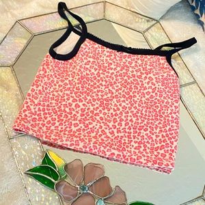 Brandy Melville, pink cheetah print tank top